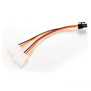Cabo Adaptador 2X Cabo Molex Femea Para Pci-E 6 Pinos Macho